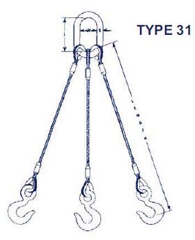 三腿钢丝绳索具